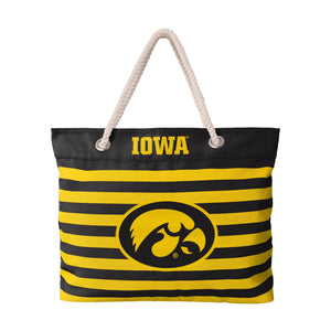 Iowa Hawkeyes NCAA Nautical Stripe Tote Bag