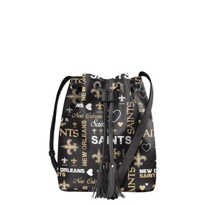 New Orleans Saints NFL Logo Love Cinch Purse