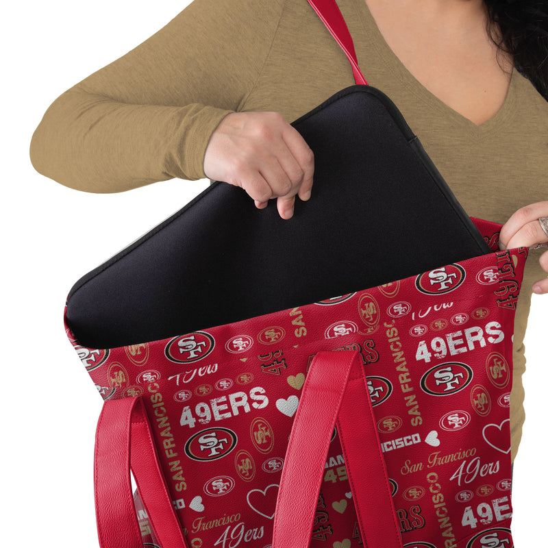 San Francisco 49ers NFL Logo Love Tote Bag