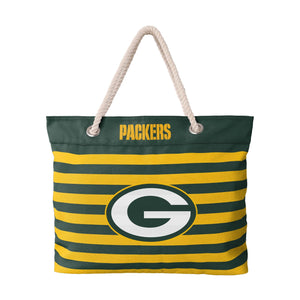 Green Bay Packers NFL Nautical Stripe Tote Bag