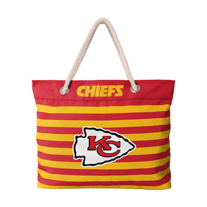 Kansas City Chiefs NFL Nautical Stripe Tote Bag