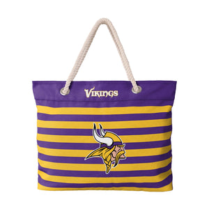 Minnesota Vikings NFL Nautical Stripe Tote Bag