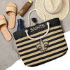 New Orleans Saints NFL Nautical Stripe Tote Bag