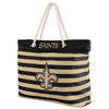 New Orleans Saints NFL Nautical Stripe Tote Bag