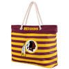 Washington Commanders NFL Nautical Stripe Tote Bag