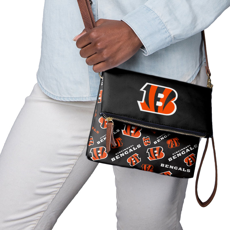 Officially Licensed MLB Fold Over Crossbody Purse - Baltimore