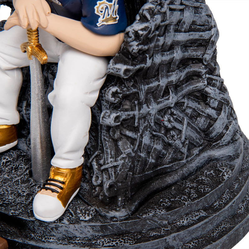 Milwaukee Brewers MLB Game Of Thrones Mascot On The Throne Bobblehead