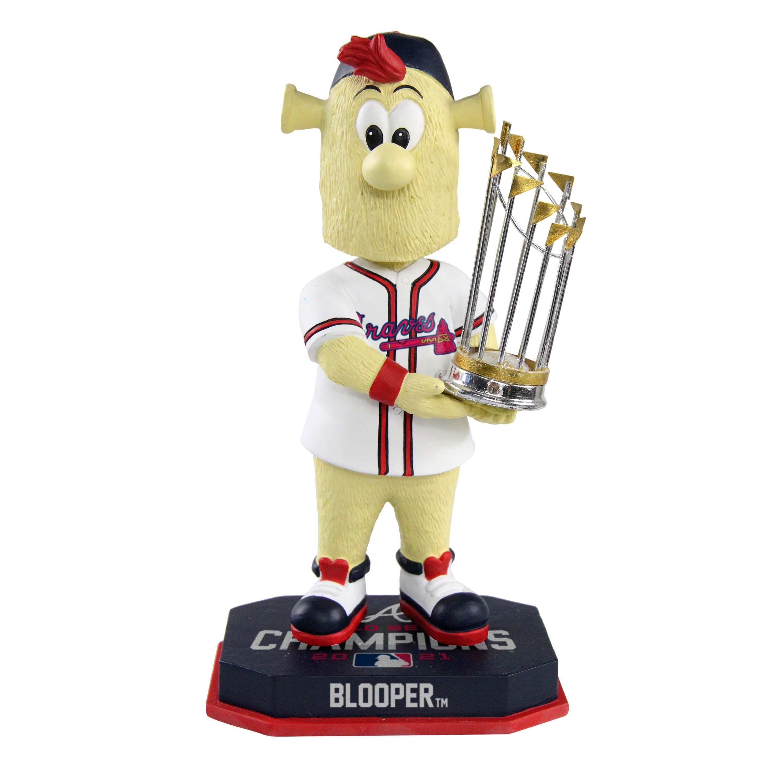 Blooper Pennant Mascot Atlanta Braves Champions 2021 World Series Wood  Christmas Ornament