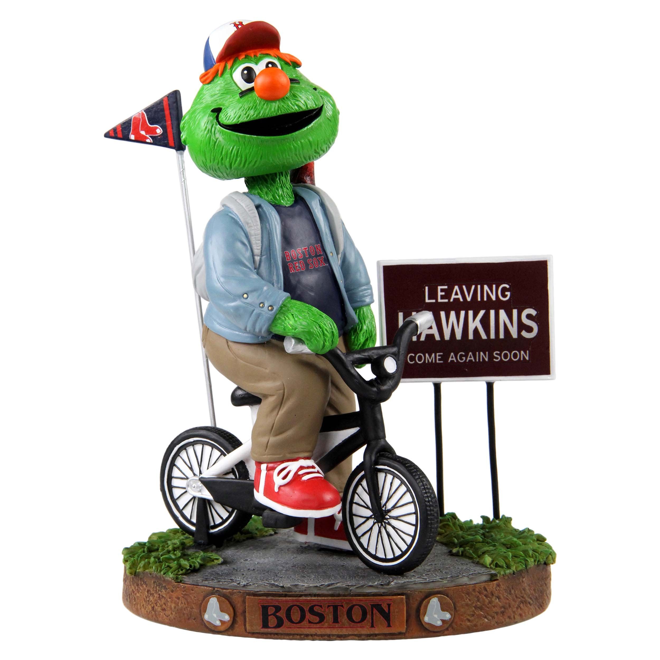 Wally the Green Monster, Boston Red Sox mascot, MLB, red stone