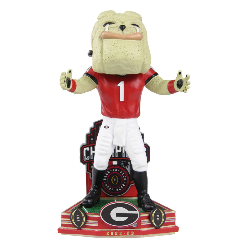 Mascot Georgia Bulldog and Atlanta Braves 2021 Champions Georgia