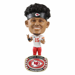 Kansas City Chiefs NFL Super Bowl LVII Champions Patrick Mahomes Ring Base Bighead Bobblehead