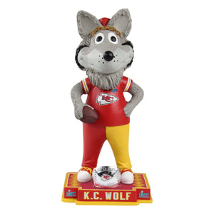 Kansas City Chiefs NFL Super Bowl LVII Champions KC Wolf Mascot Bobblehead