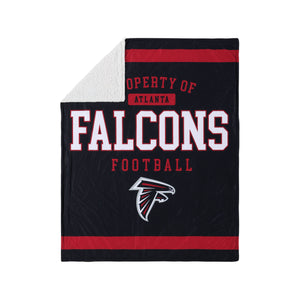 Atlanta Falcons NFL Team Property Sherpa Plush Throw Blanket