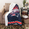 New England Patriots NFL Team Property Sherpa Plush Throw Blanket