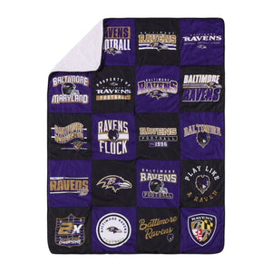 Baltimore Ravens NFL Team Pride Patches Quilt