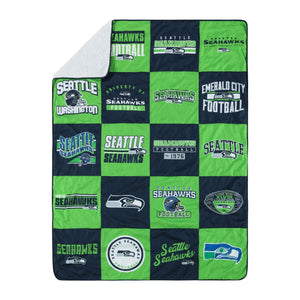 Seattle Seahawks NFL Team Pride Patches Quilt