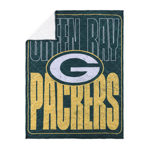 Green Bay Packers NFL Big Game Sherpa Lined Throw Blanket