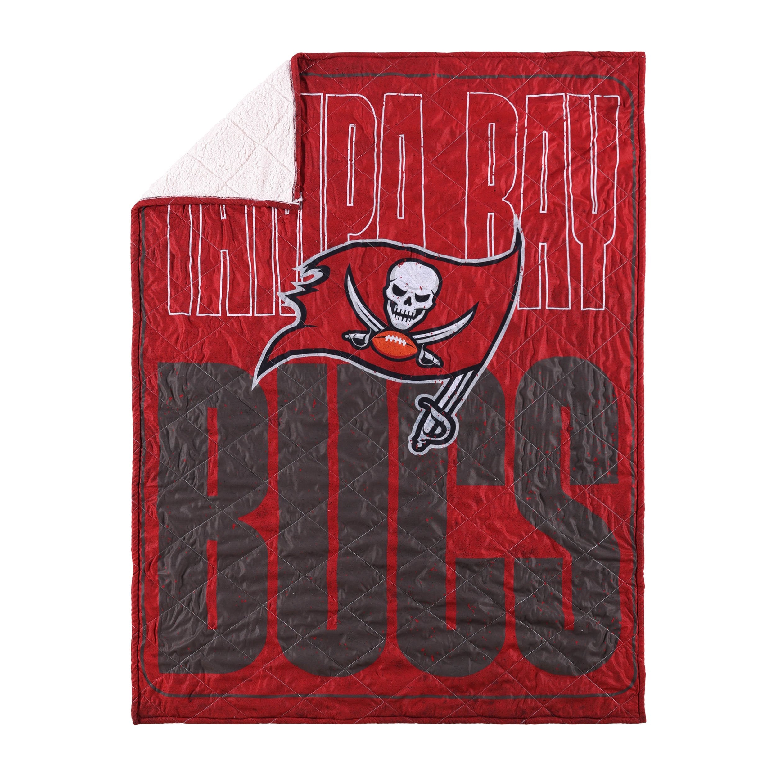 Northwest NFL Velocity Silk Touch Sherpa Throw Blanket, 50 x 60 Tampa Bay Buccaneers