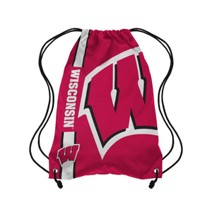 Wisconsin Badgers NCAA Big Logo Drawstring Backpack