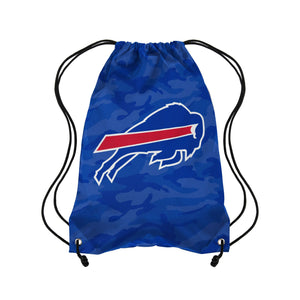 Buffalo Bills NFL Big Logo Camo Drawstring Backpack