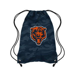 Chicago Bears NFL Big Logo Camo Drawstring Backpack