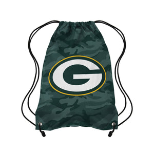Green Bay Packers NFL Big Logo Camo Drawstring Backpack