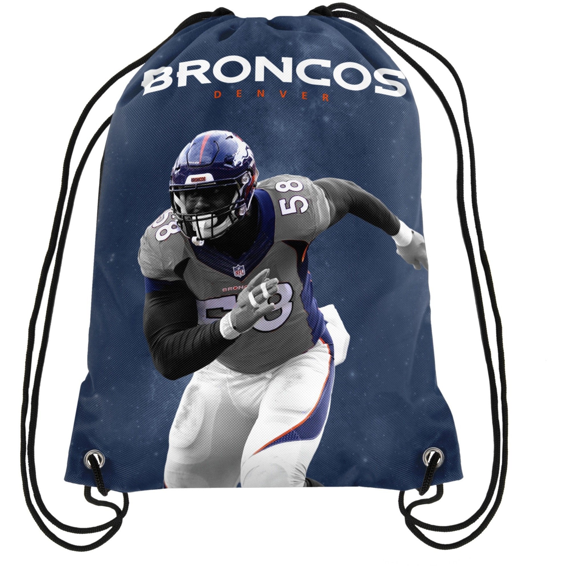 Denver Broncos Miller V. #58 Player Printed NFL Drawstring Backpack