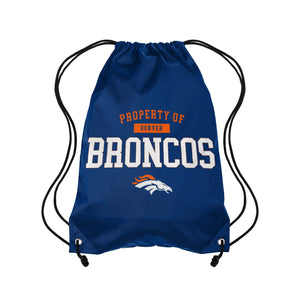Denver Broncos NFL Property Of Drawstring Backpack