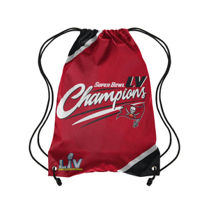 Tampa Bay Buccaneers NFL Super Bowl LV Champions Team Color Drawstring Backpack