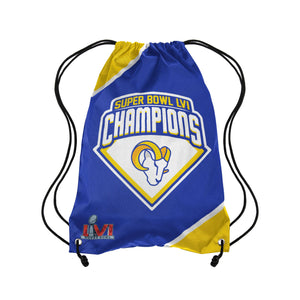 Los Angeles Rams NFL Super Bowl LVI Champions Team Color Drawstring Backpack