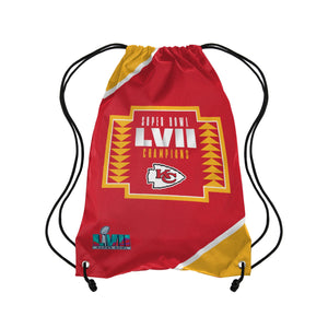 Kansas City Chiefs NFL Super Bowl LVII Champions Team Color Drawstring Backpack