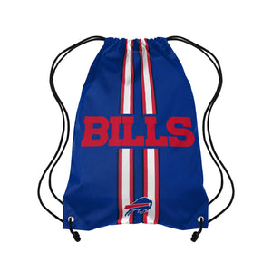 Buffalo Bills NFL Team Stripe Wordmark Drawstring Backpack
