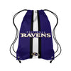 Baltimore Ravens NFL Team Stripe Wordmark Drawstring Backpack