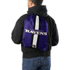 Baltimore Ravens NFL Team Stripe Wordmark Drawstring Backpack