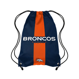 Denver Broncos NFL Team Stripe Wordmark Drawstring Backpack