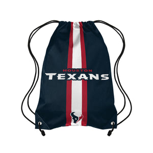 Houston Texans NFL Team Stripe Wordmark Drawstring Backpack