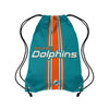 Miami Dolphins NFL Team Stripe Wordmark Drawstring Backpack