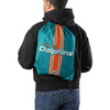 Miami Dolphins NFL Team Stripe Wordmark Drawstring Backpack