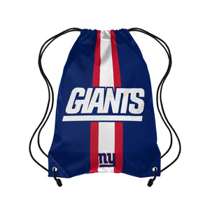 New York Giants NFL Team Stripe Wordmark Drawstring Backpack