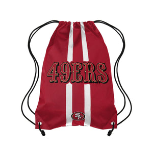 San Francisco 49ers NFL Team Stripe Wordmark Drawstring Backpack