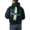 Seattle Seahawks NFL Team Stripe Wordmark Drawstring Backpack