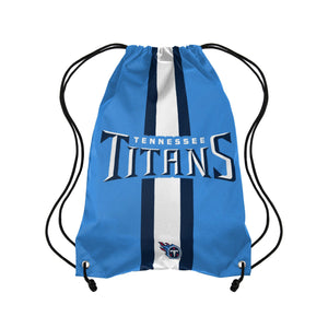 Tennessee Titans NFL Team Stripe Wordmark Drawstring Backpack