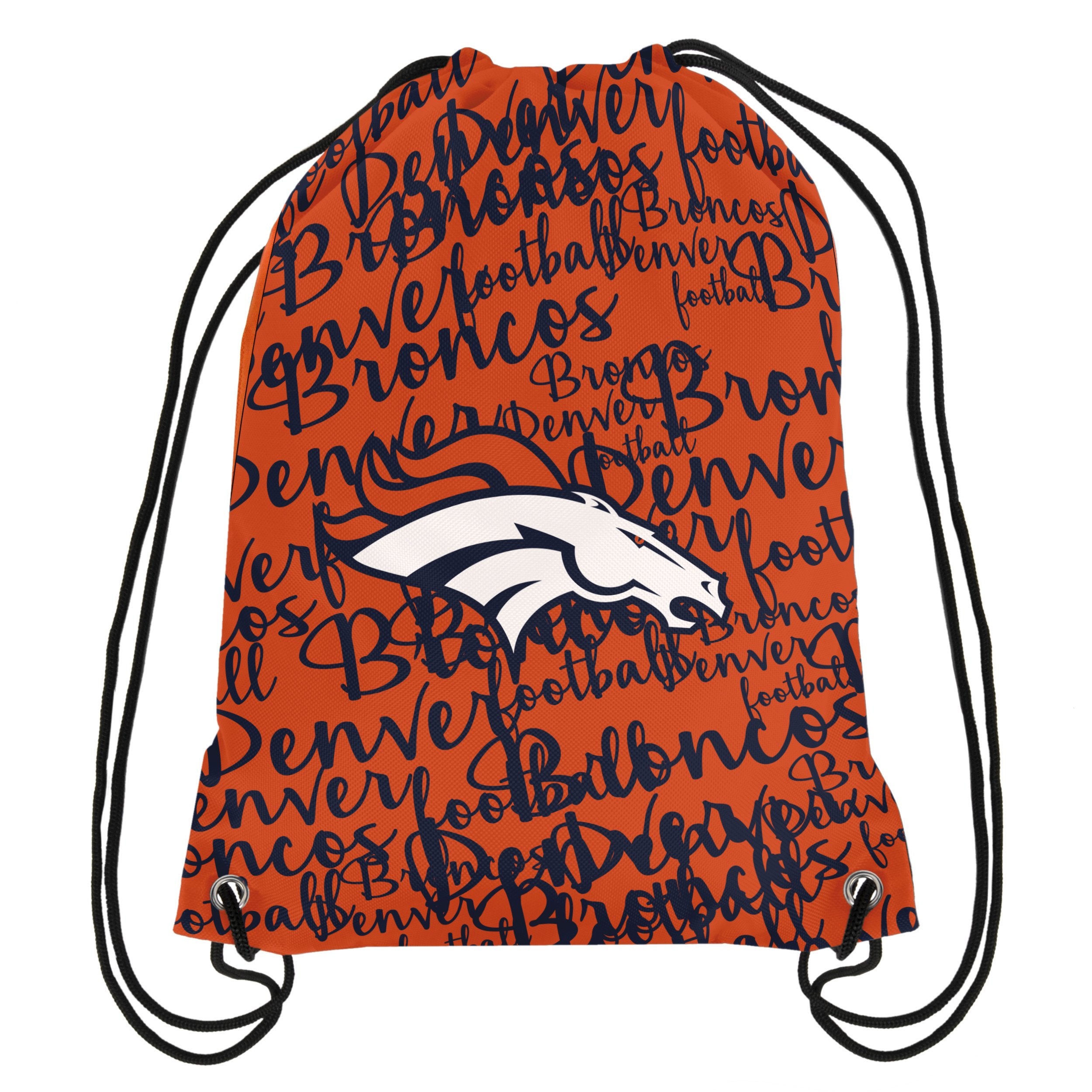 Denver Broncos NFL Womens Script Drawstring Backpack