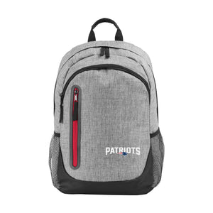 New England Patriots NFL Heather Grey Bold Color Backpack