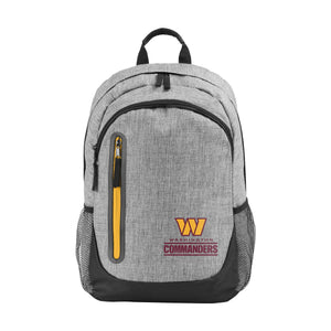 Washington Commanders NFL Heather Grey Bold Color Backpack