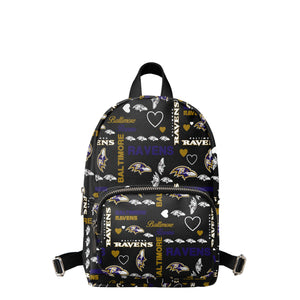 Baltimore Ravens NFL Logo Love Mini Backpack