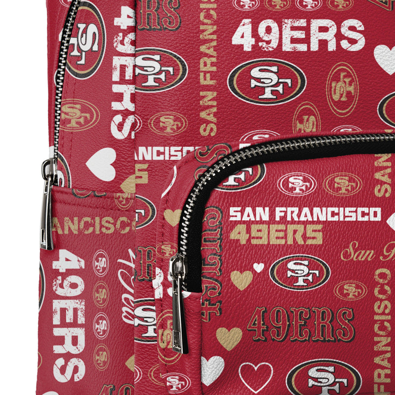 49ers mini backpack San Francisco 49ers NFL Logo Love Mini Backpack