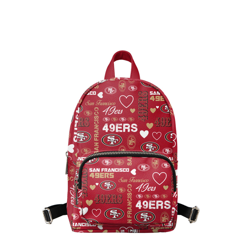 San Francisco 49ers NFL Logo Love Mini Backpack San Francisco 49ers NFL Logo Love Mini Backpack