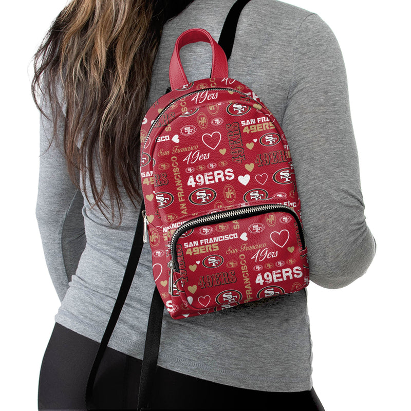 San Francisco 49ers NFL Logo Love Mini Backpack San Francisco 49ers NFL Logo Love Mini Backpack
