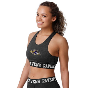 Baltimore Ravens NFL Womens Team Color Static Sports Bra